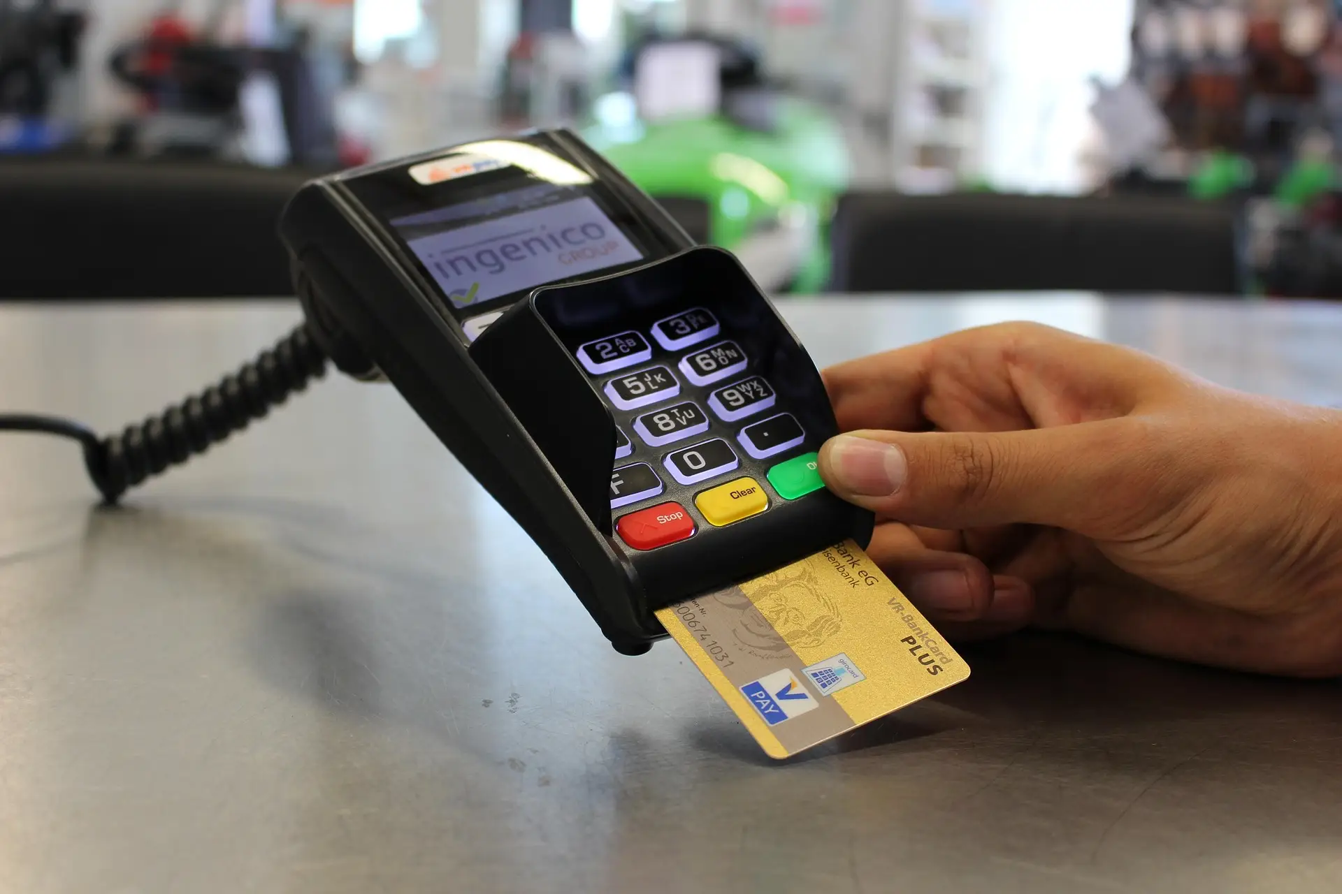 Paiement par carte sur un terminal