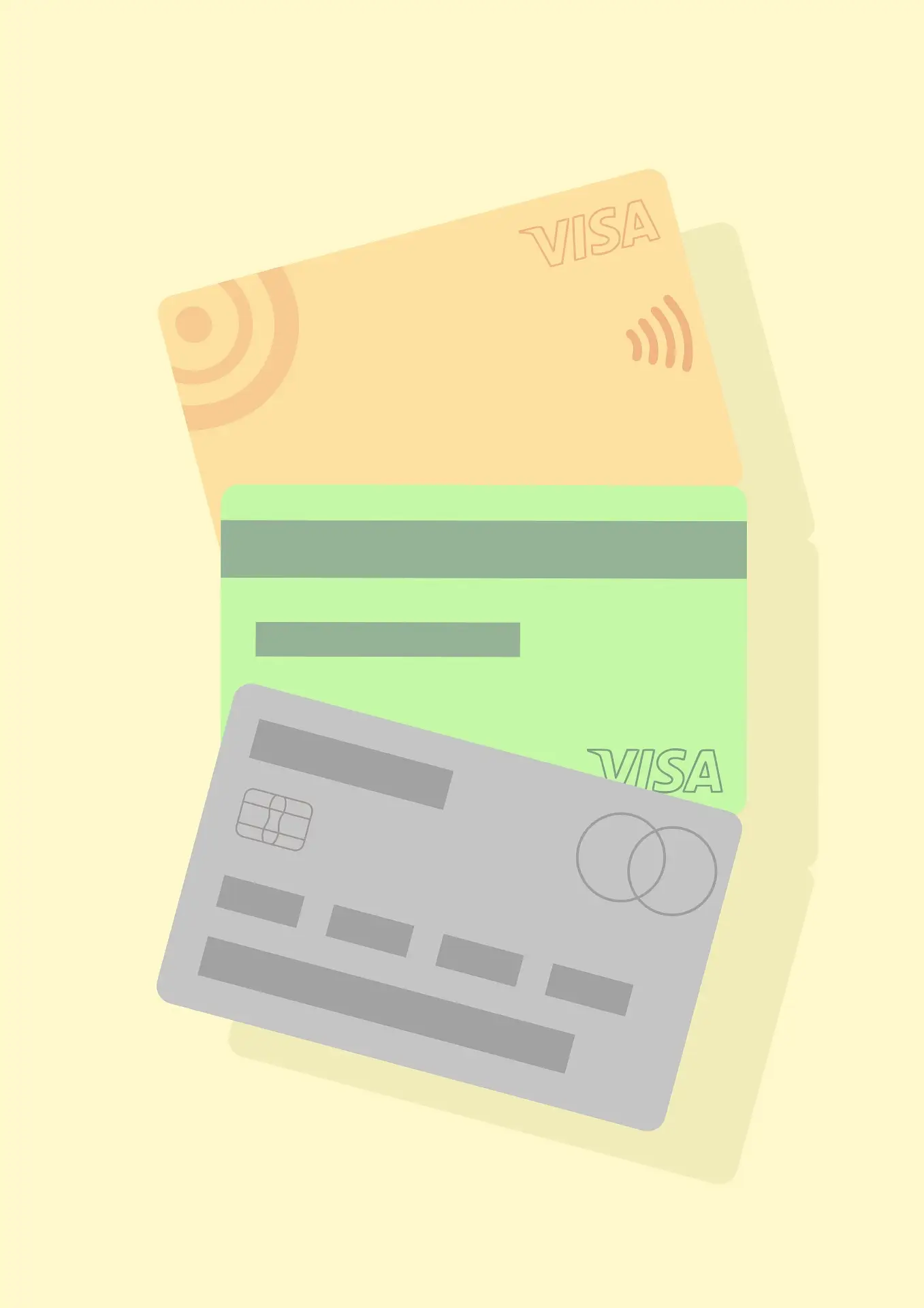 Illustration de différentes cartes de paiement